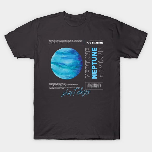 Neptune Planets Space Galaxy Solar System Astronomy T-Shirt by Tip Top Tee's